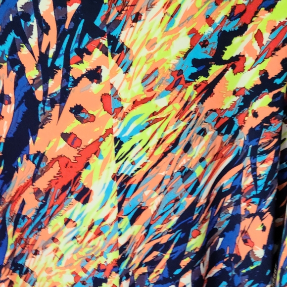 Peck & Peck Women’s XL 3/4 Sleeve Top Shirt Bright Colorful Art To Wear - Picture 7 of 7